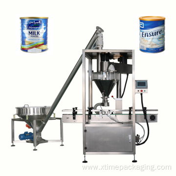 High accuracy auger mixing powder filler